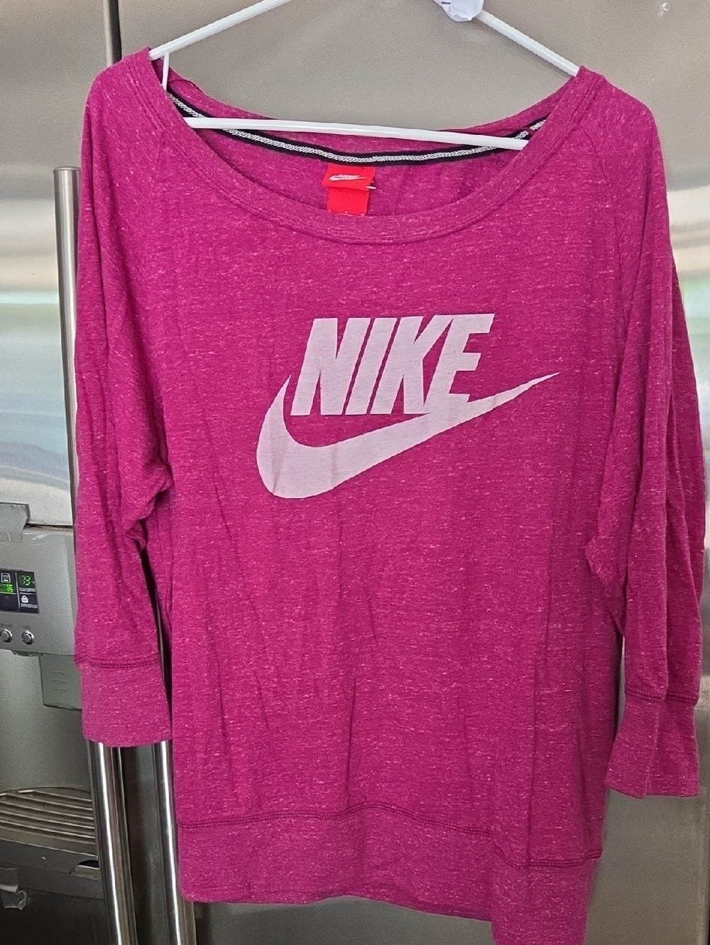 Nike Magenta Logo Scoop-Neck Pullover